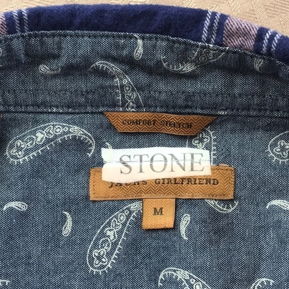 JACHS GIRLFRIEND STONE Medium Comfort Stretch Flannel Tortoise Snap Shirt Cabin - Picture 9 of 11